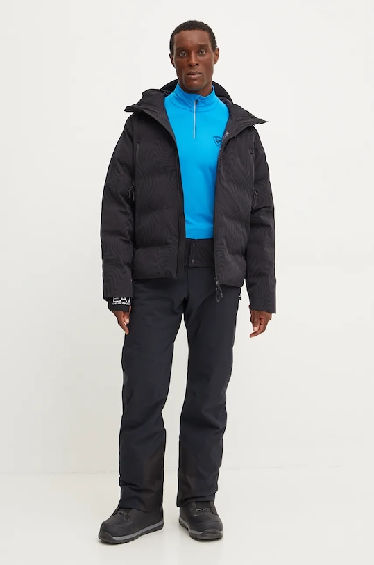 EA7 Emporio Armani kurtka narciarska Cortina Protectum Graphic PNCJZ.6DPG18.2215 czarny AW24