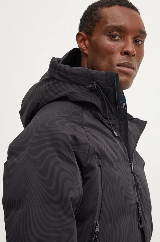 EA7 Emporio Armani kurtka narciarska Cortina Protectum Graphic PNCJZ.6DPG18.2215 czarny