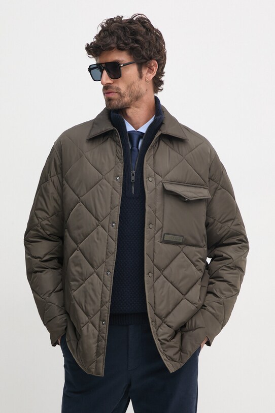 Bunda Armani Exchange 6DZB04.ZN4XZ zelená AW24