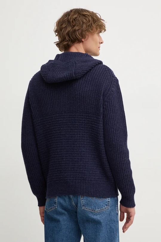 Odzież United Colors of Benetton kardigan wełniany 123MU5014 granatowy