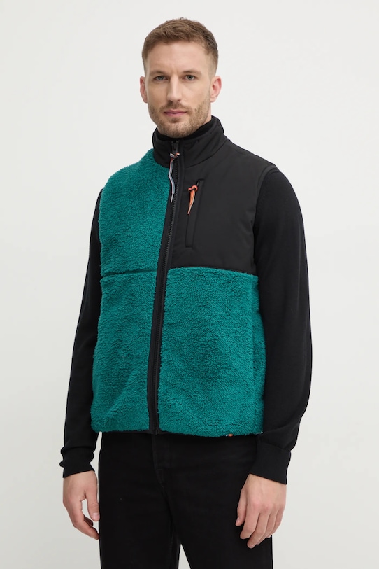 United Colors of Benetton bezrękawnik bez kaptura turkusowy 2LNEUJ00J