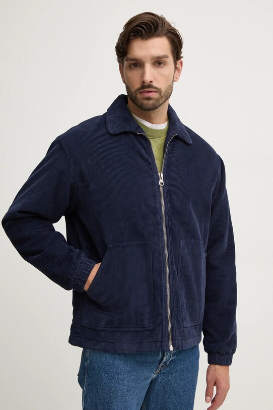 United Colors of Benetton geaca din velur bleumarin 2H1KUN05P