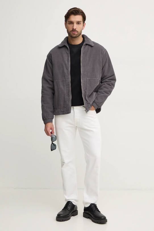 United Colors of Benetton giacca in velluto a coste 2H1KUN05P grigio NC24