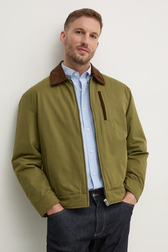 United Colors of Benetton geaca cu captuseala verde 26UWUN05T