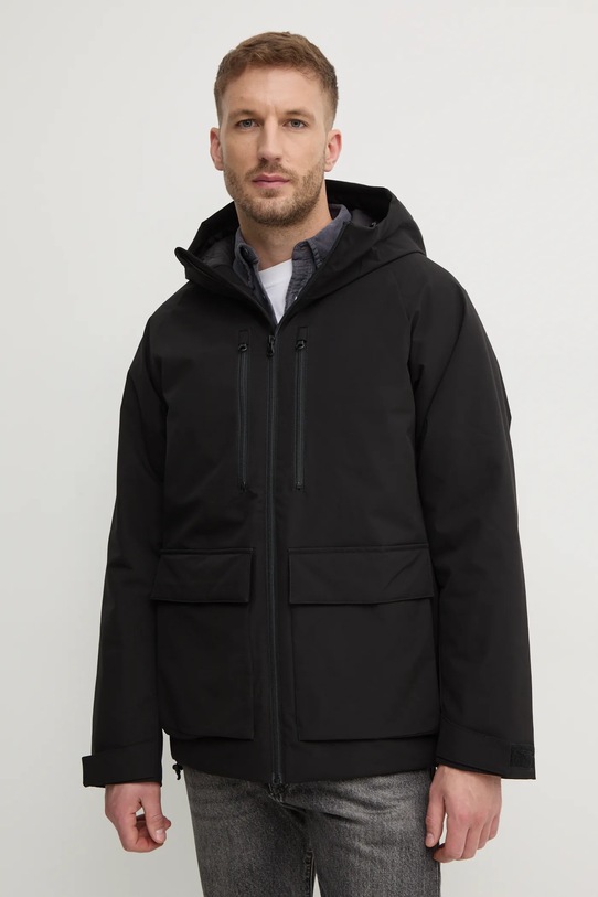 United Colors of Benetton geaca cu captuseala negru 275PUN062