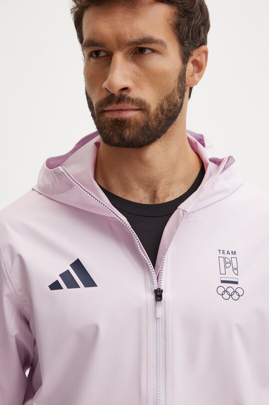 adidas Performance geaca de ploaie Polska roz JD8022