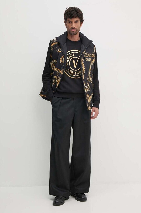 Îmbrăcăminte Versace Jeans Couture vesta din puf reversibila 77GAPD22.CQD54 negru