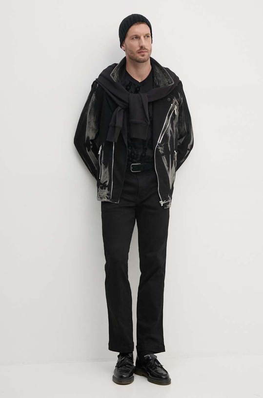 Versace Jeans Couture ramoneska jeansowa 77GAS46B.DW081F02 czarny AW24