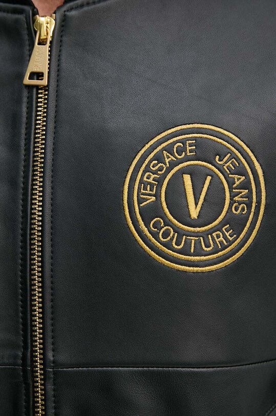 Versace Jeans Couture geaca bomber de piele 77GAVP06.CPPS3 negru