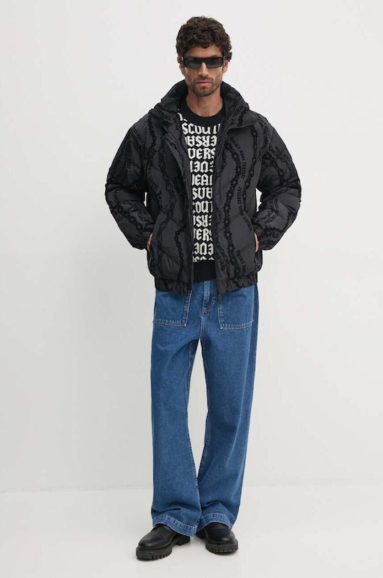 Péřová bunda Versace Jeans Couture 77GAUD04.CQD59 černá AW24