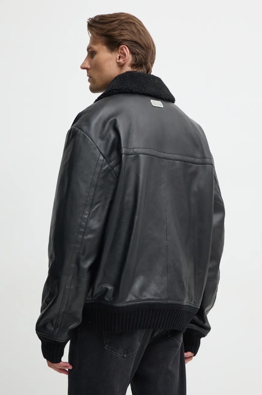 Шкіряна куртка Versace Jeans Couture чорний 77GAVP01.CPPS3