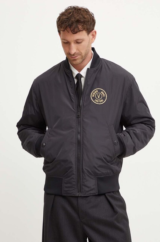 Versace Jeans Couture kurtka bomber dwustronna czarny 77GASD07.CQD54