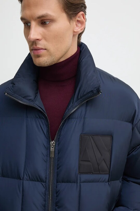 Péřová bunda Armani Exchange námořnická modř 6DZB21.ZN4XZ