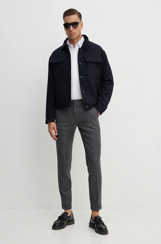 Armani Exchange geaca de lana 6DZB30.ZN5OZ bleumarin AW24