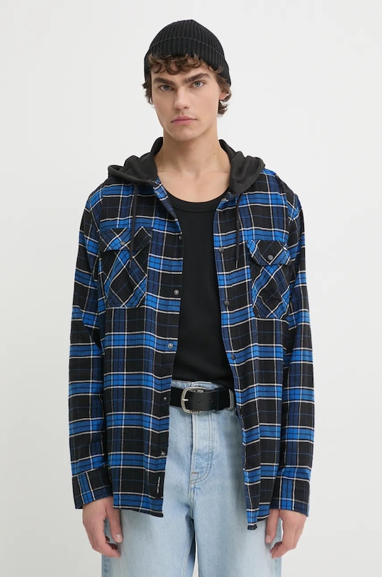 Vans camasa din bumbac cu modele albastru VN0A4RZBBTE1