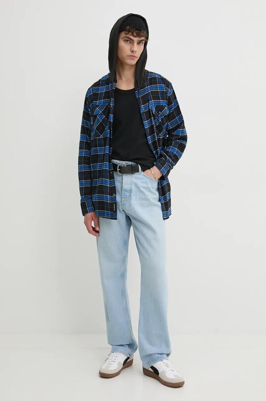 Vans camasa din bumbac VN0A4RZBBTE1 albastru AW24