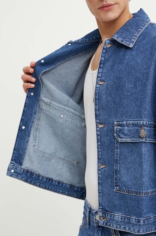 Desigual geacă din denim INDIANA albastru 24WMED04