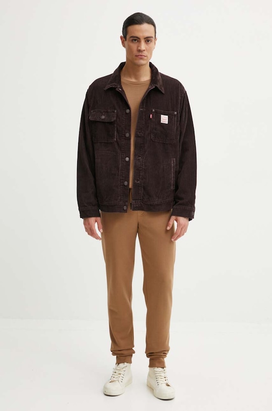 Levi's kurtka bawełniana A4820 brązowy SS25