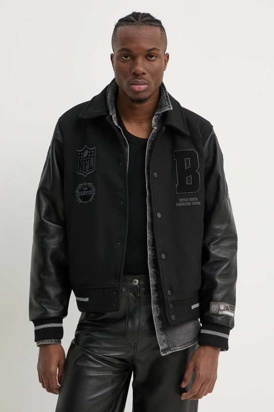 Куртка з домішкою вовни BALR. NFL x BALR. чорний B138A.1003