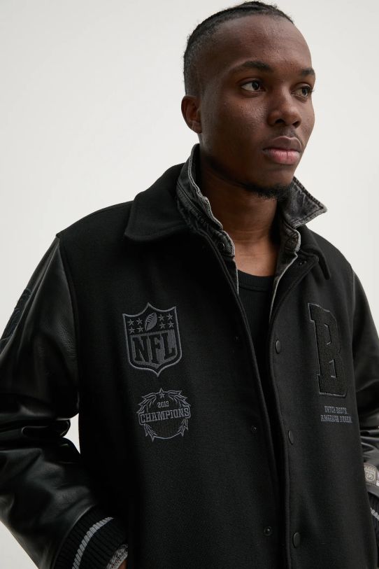 BALR. geaca din amestec de lana NFL x BALR. B138A.1003 negru