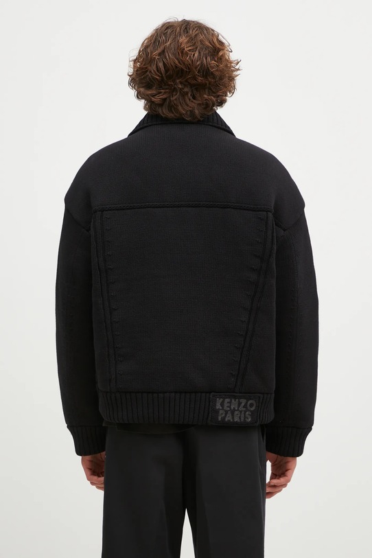 Odzież Kenzo kurtka Knitted Down Jacket FE65OU1419NC.99 czarny