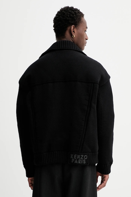 Odzież Kenzo kurtka Knitted Down Jacket FE65OU1419NC.99 czarny