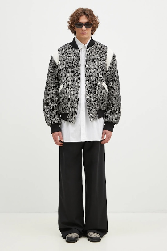 Kenzo kurtka bomber z domieszką wełny Wool Varsity Jacket FE65BL1489OX.99