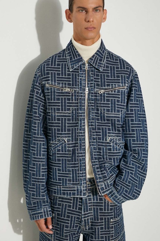 Kenzo geacă din denim Trucker Denim Jacket Weave FE65DV3106J2.DD