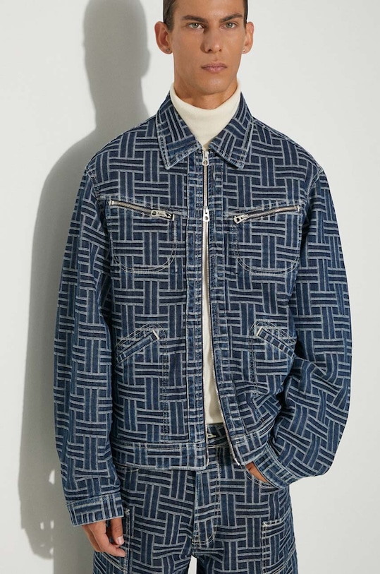 Kenzo giacca di jeans Trucker Denim Jacket Weave FE65DV3106J2.DD