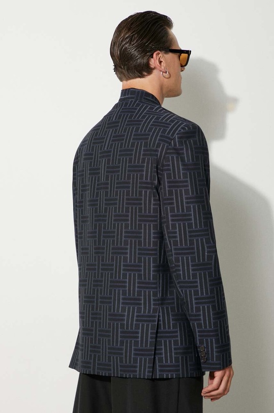 Odjeća Vuneni sako Kenzo Kenzo Weave Kimono Tailored Jacket FE65VE1309JG.77 mornarsko plava
