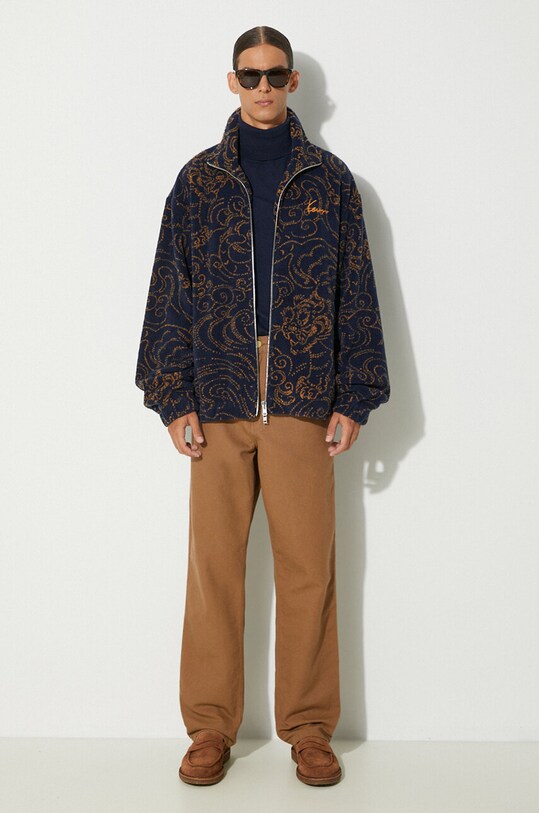 Флисовая кофта Kenzo Star Tiger Jacket FE65BL2094FB.79 тёмно-синий AW24