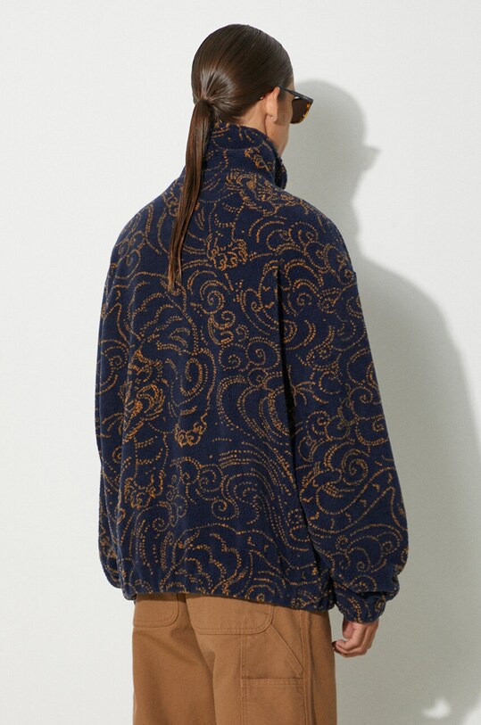 Одежда Флисовая кофта Kenzo Star Tiger Jacket FE65BL2094FB.79 тёмно-синий