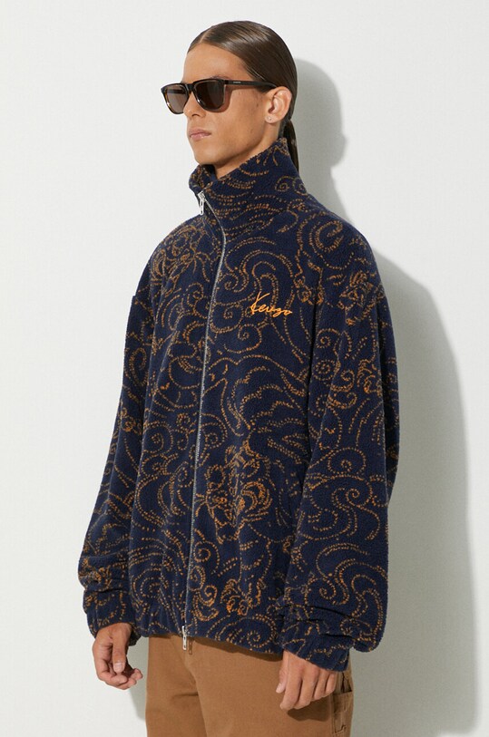 Флисовая кофта Kenzo Star Tiger Jacket FE65BL2094FB.79 тёмно-синий