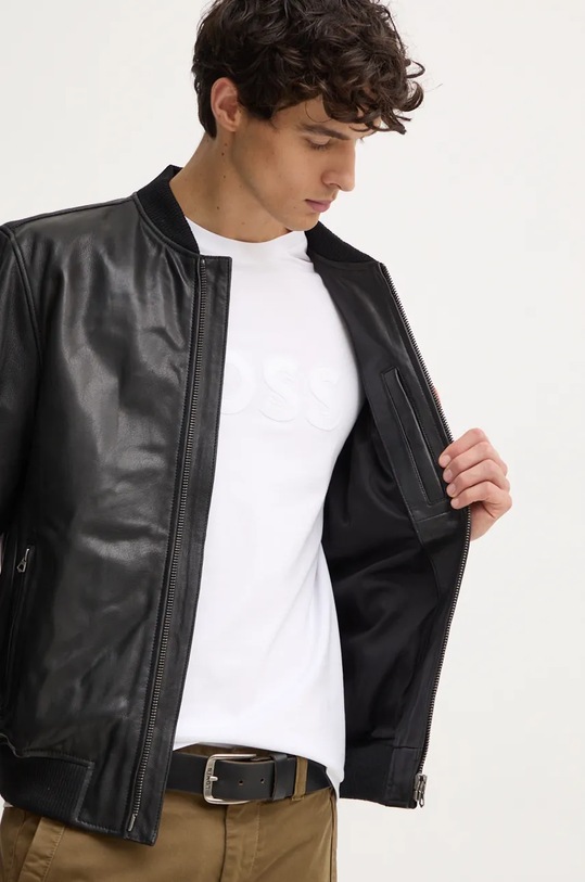 Kožená bunda bomber Pepe Jeans TORNO PM402986