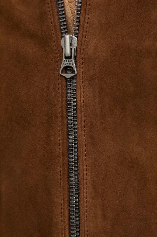 Pepe Jeans kurtka zamszowa TENJAMIN PM403018 brązowy