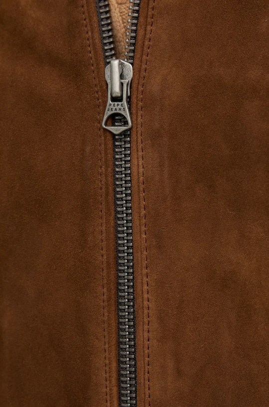 Jakna od brušene kože Pepe Jeans TENJAMIN PM403018 smeđa