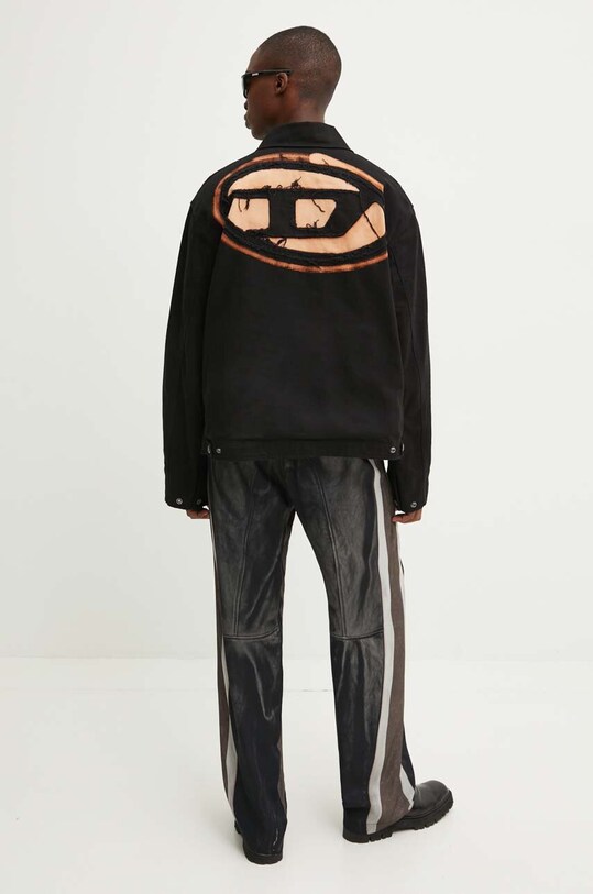 Diesel kurtka jeansowa J-TAYLOR-BLEACH bez kaptura czarny A14147.0LIBQ