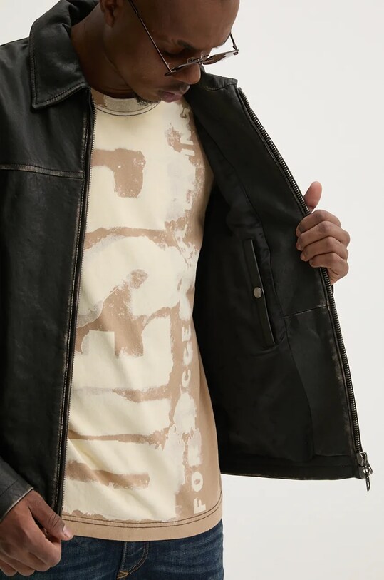 Diesel geaca de piele L-BLIXIA A14324.0PITR negru