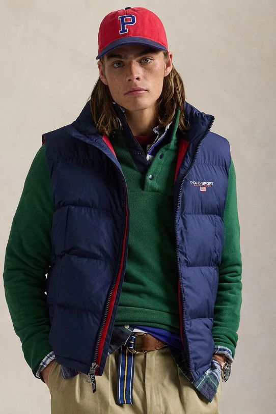 Polo Ralph Lauren bezrękawnik bez kaptura granatowy 710962054