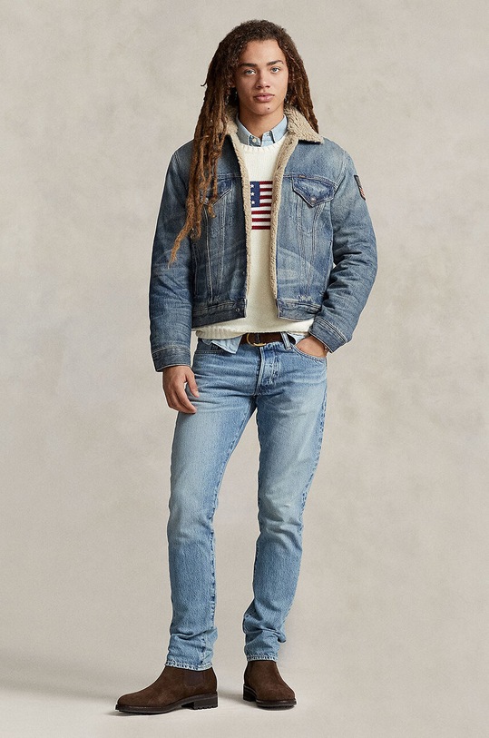 Oblečení Bavlněná džínová bunda Polo Ralph Lauren 710850379 modrá