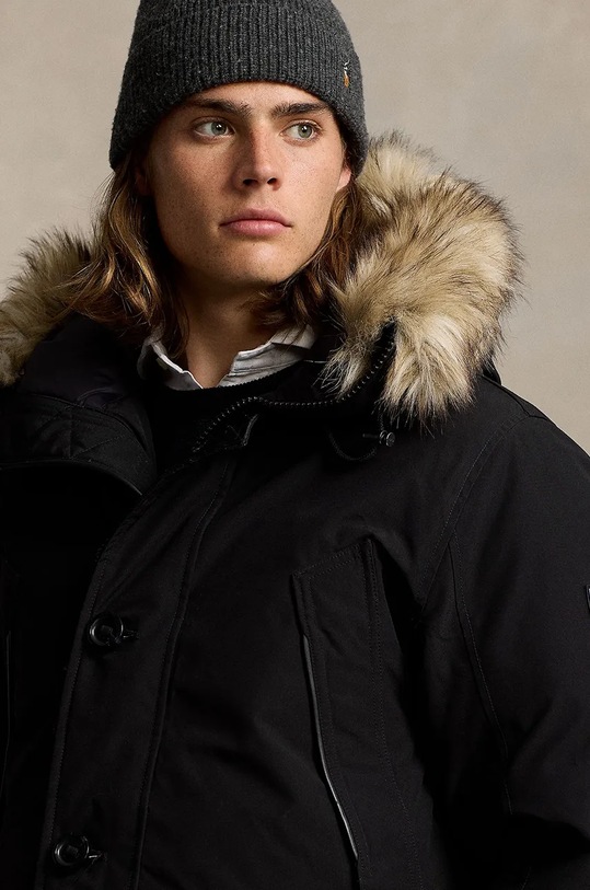 Péřová bunda Polo Ralph Lauren černá 710940235