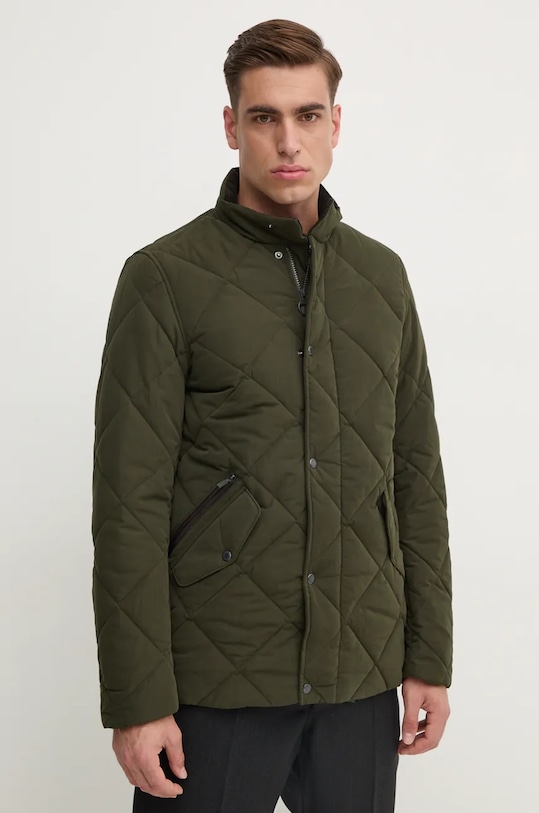 Barbour kurtka Winter Chelsea Quilted Jacket bez kaptura brązowy MQU1686