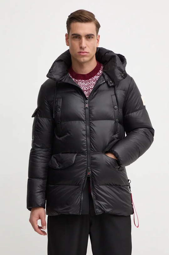 Pernata jakna After Label s kapuljačom crna COLONIAN051