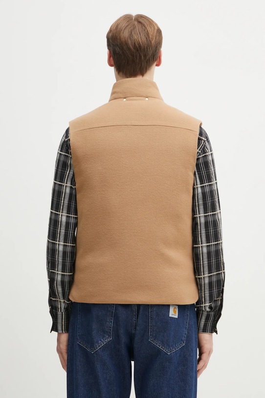 Odzież Paul Smith bezrękawnik puchowy M1R.058Z.N02472 brązowy