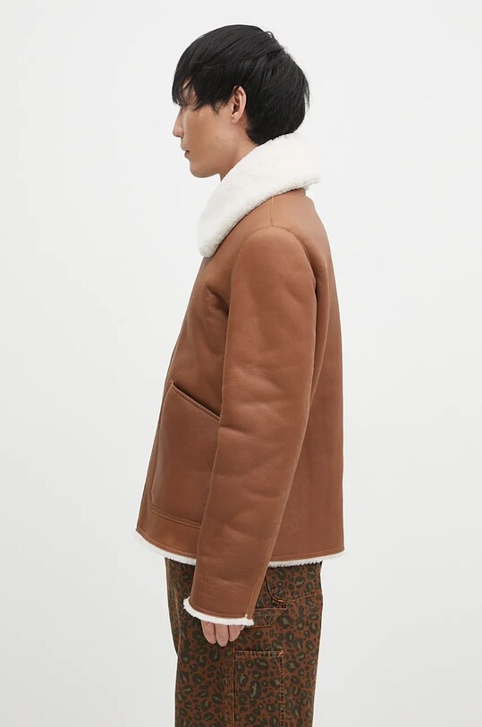 Двостороння шкіряна куртка Paul Smith M1R.079Z.N02447 коричневий AW24