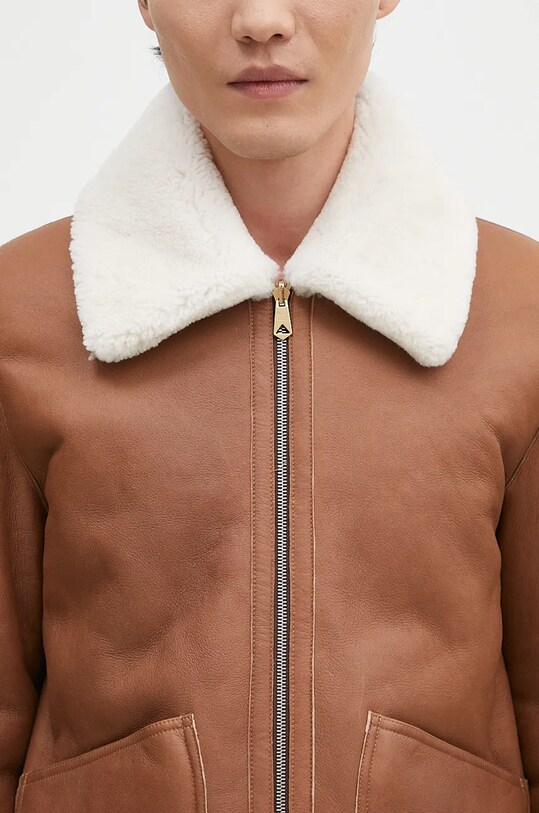 Двостороння шкіряна куртка Paul Smith коричневий M1R.079Z.N02447