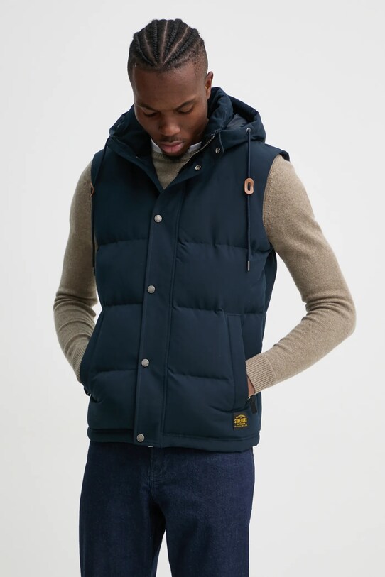 Superdry bezrękawnik pozostałe granatowy M5011708A.98T