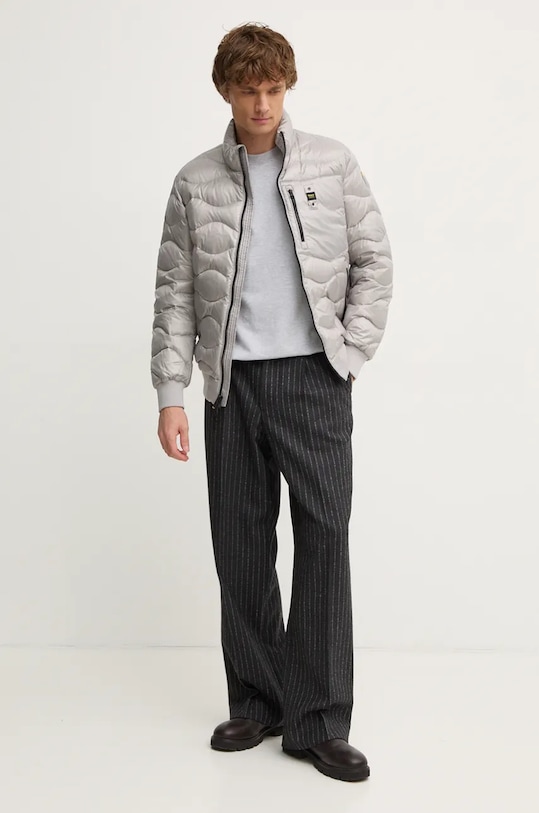 Μπουφάν με επένδυση από πούπουλα Blauer 24WBLUC03031 γκρί AW24