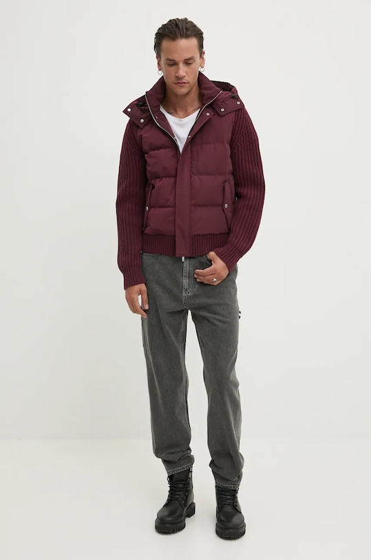 MOOSE KNUCKLES geacă de puf Maple M34MK660 burgundia AW24