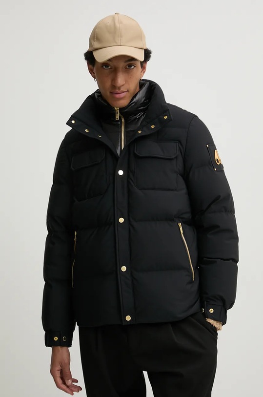 Péřová bunda MOOSE KNUCKLES s podšívkou černá M34MJ199G